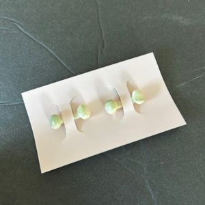 Vintage Selected Pearl bone shape cuff links